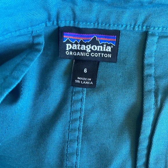 NWT Patagonia Women's Stand Up Skirt Size 6 Teal Organic Cotton Pockets - Picture 4 of 9
